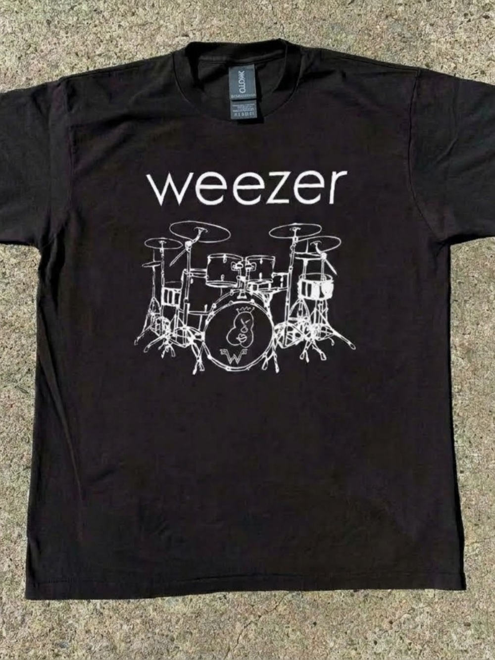 Gildan Black Weezer Drum Graphic Tee